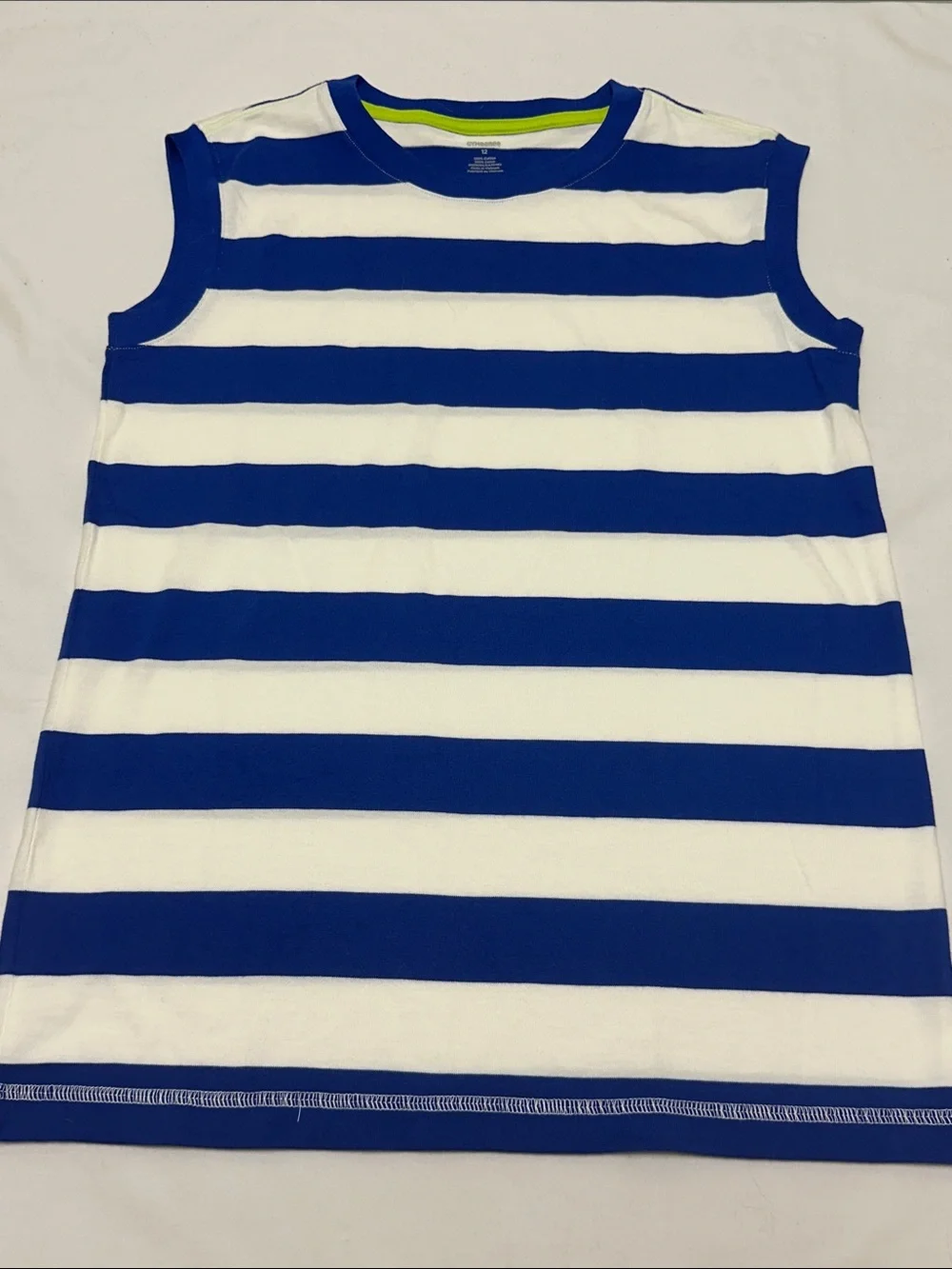 Gymboree Blue and White Striped Sleeveless Tank Top